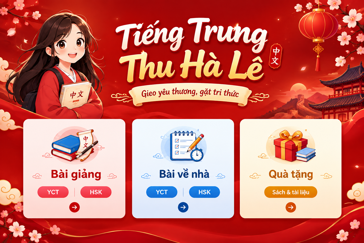 Tiếng Trung Thu Hà Lê - Gieo yêu thương, gặt tri thức